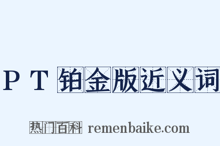 PT铂金版近义词是什么意思的图片